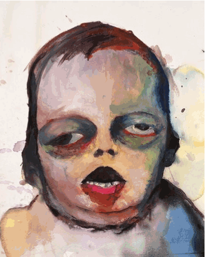  bonus animated GIF of the scariest baby, ever.